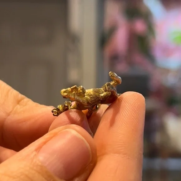 Vintage Monet Gold Tone Horse Charm | Equestrian Pendant Spring Ring - Picture 6 of 9